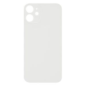 Back Glass Compatible for iPhone 12 Mini (Large Camera Hole) (Aftermarket) - White